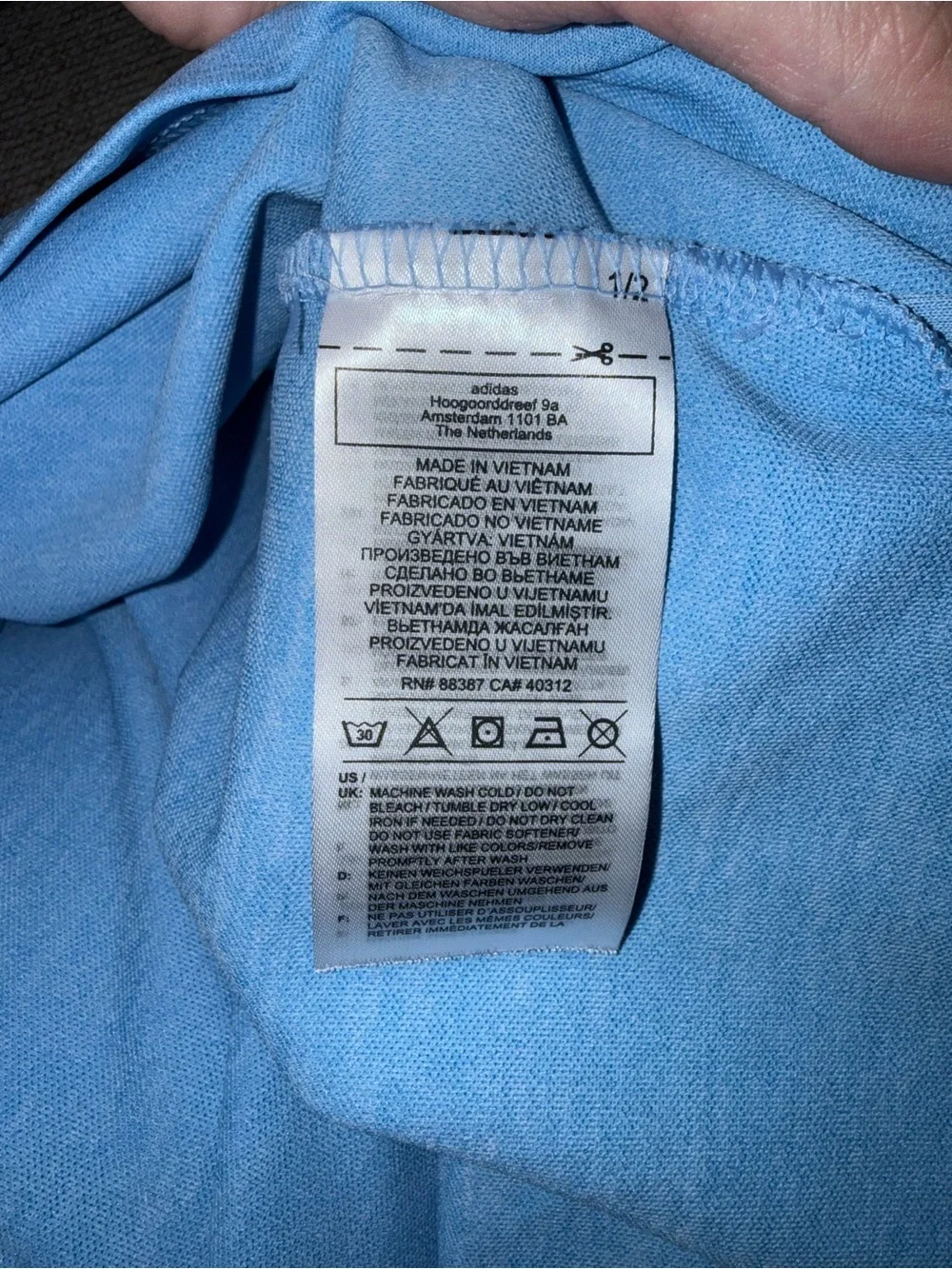 adidas Men’s Light Blue Polo Shirt